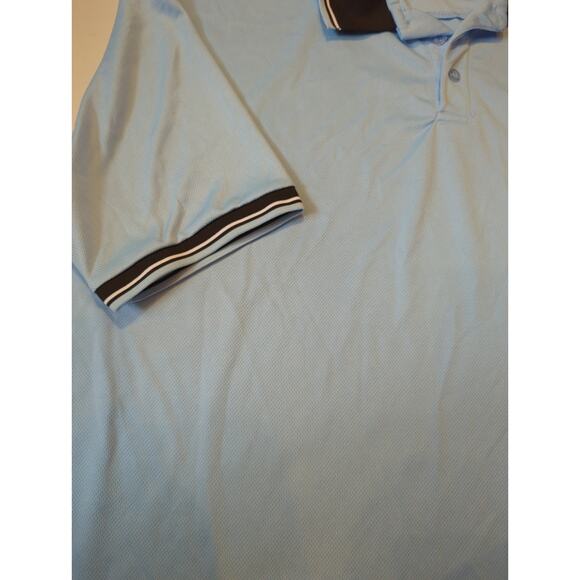 Murray Sporting Goods Men's Size XXL Light blue Performance Polo with black trim - Picture 2 of 5